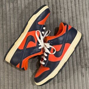 Nike Navy and Orange Men's Sneakers
